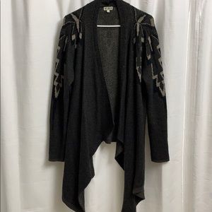 14th & Union Print Asymmetrical Sweater